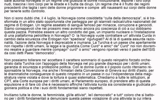 Libertà per Gulizar Tasdemir!
