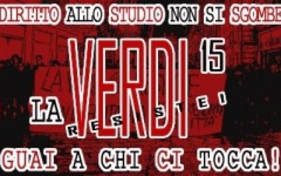 SOLIDARIETA' ALLA  VERDI 15 OCCUPATA