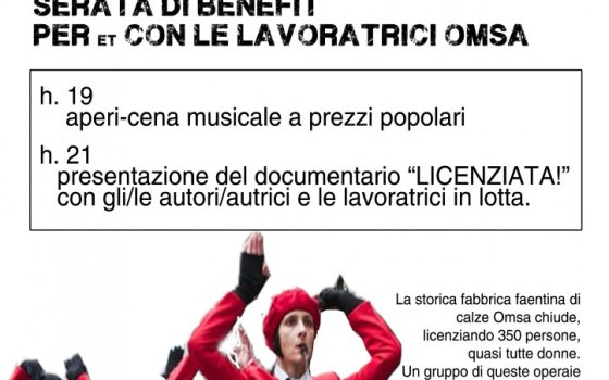 presentazione del documetario "LICENZIATA!" per e con le lavoratrici OMSA!