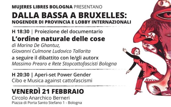 DALLA BASSA A BRUXELLES: NOGENDER DI PROVINCIA E LOBBY INTERNAZIONALI